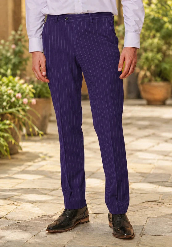 Men's purple striped pants