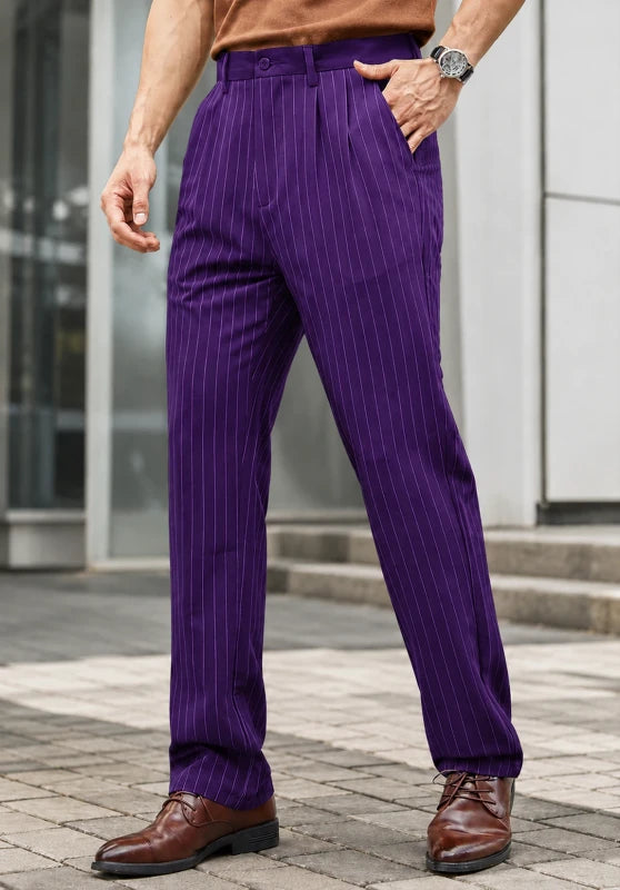 men Purple dress pants