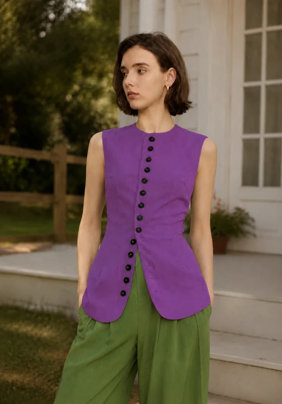 Women's purple vest 