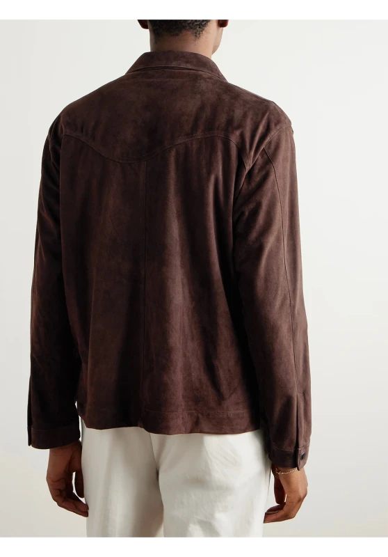  men's suede blazer back