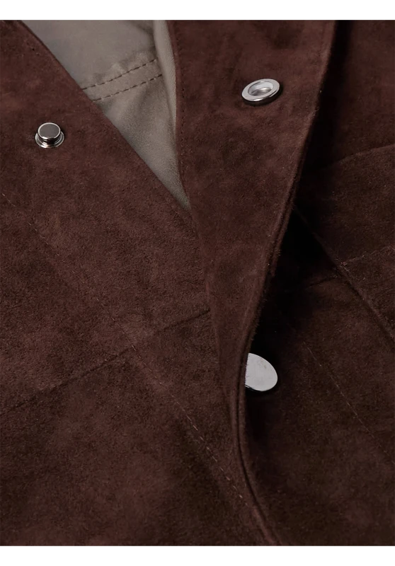  men's suede blazer button detail