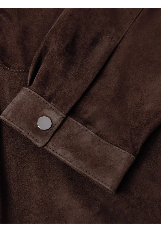 men's suede blazer sleeve detail
