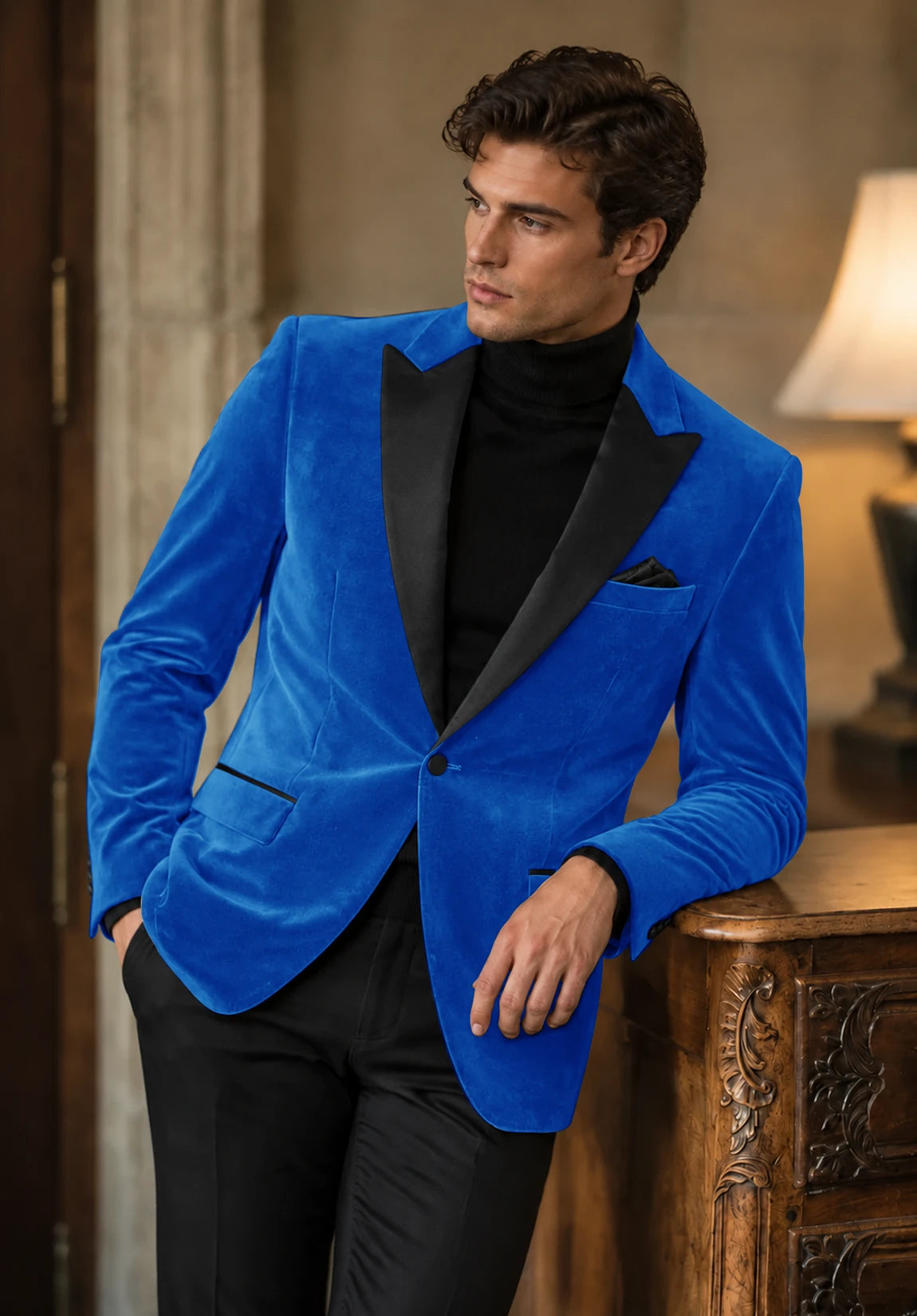 Men's Royal Blue velvet jacket