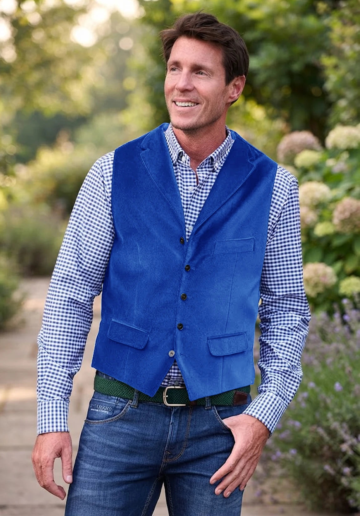 Men's royal blue vest