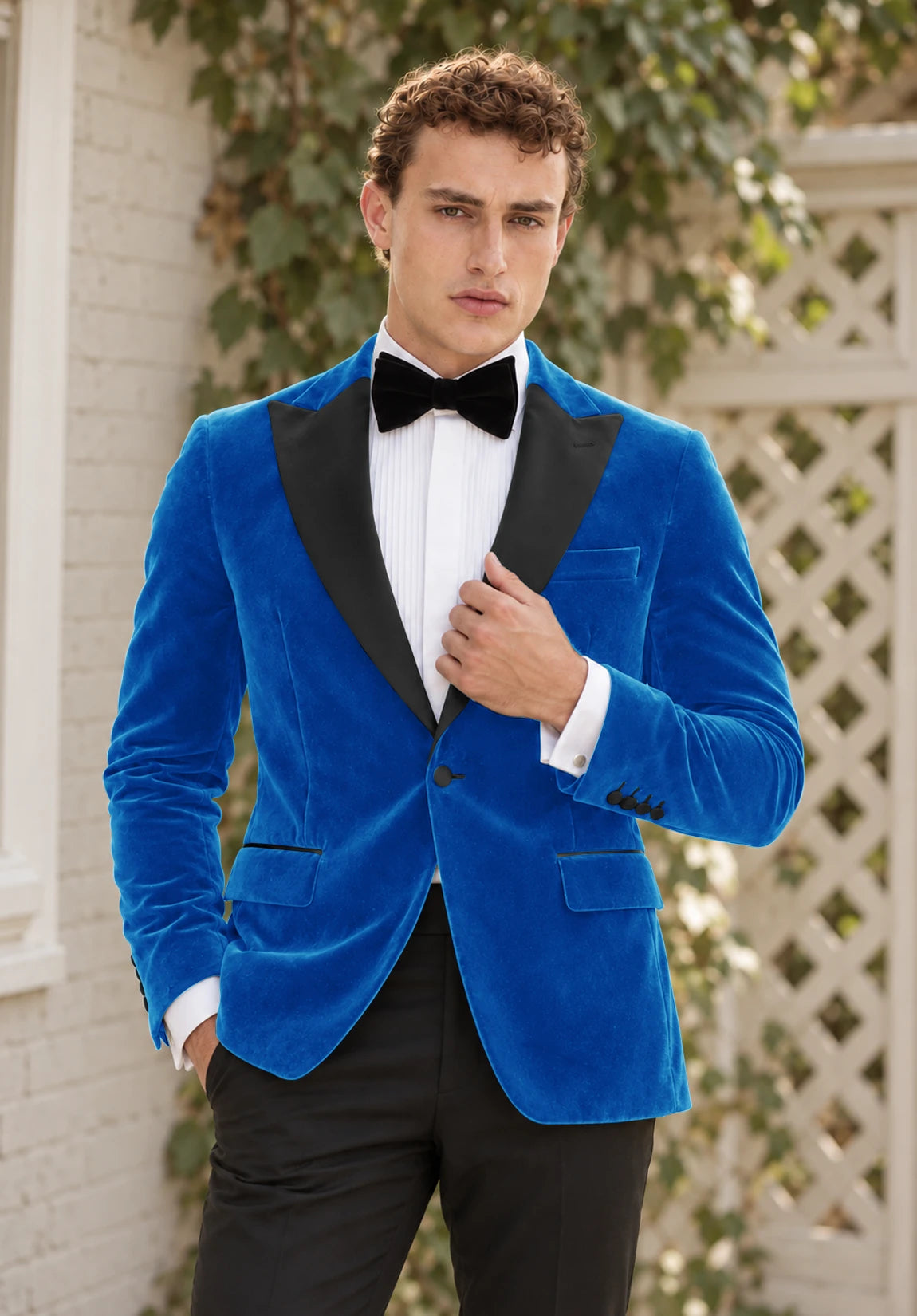 Men's Royal Blue velvet jacket