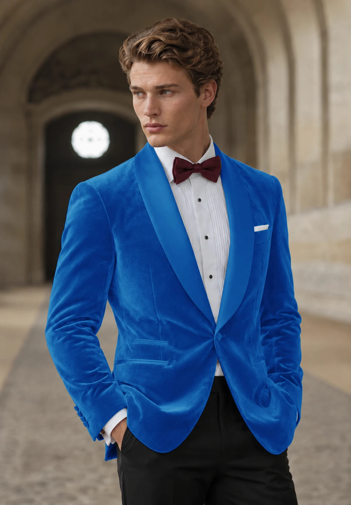 Men's Royal Blue velvet jacket