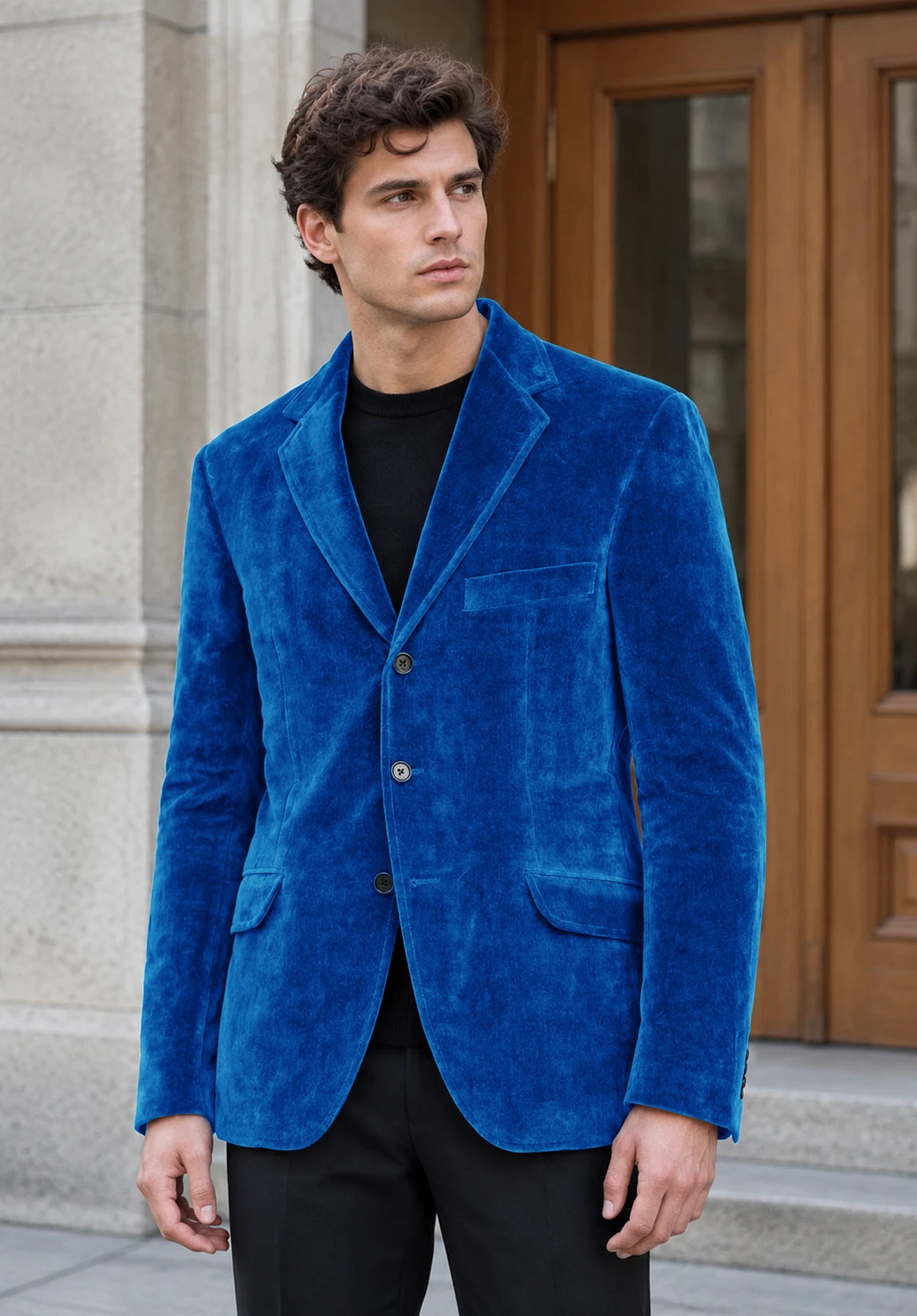 Men's Royal Blue velvet jacket