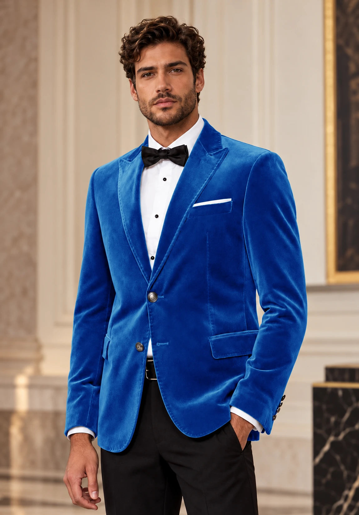 Men's Royal Blue velvet jacket