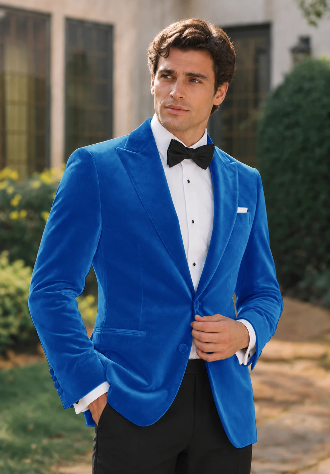 Men's Royal Blue velvet jacket