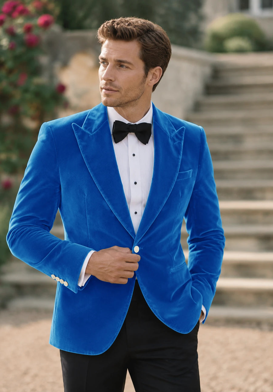 Men's Royal Blue velvet jacket