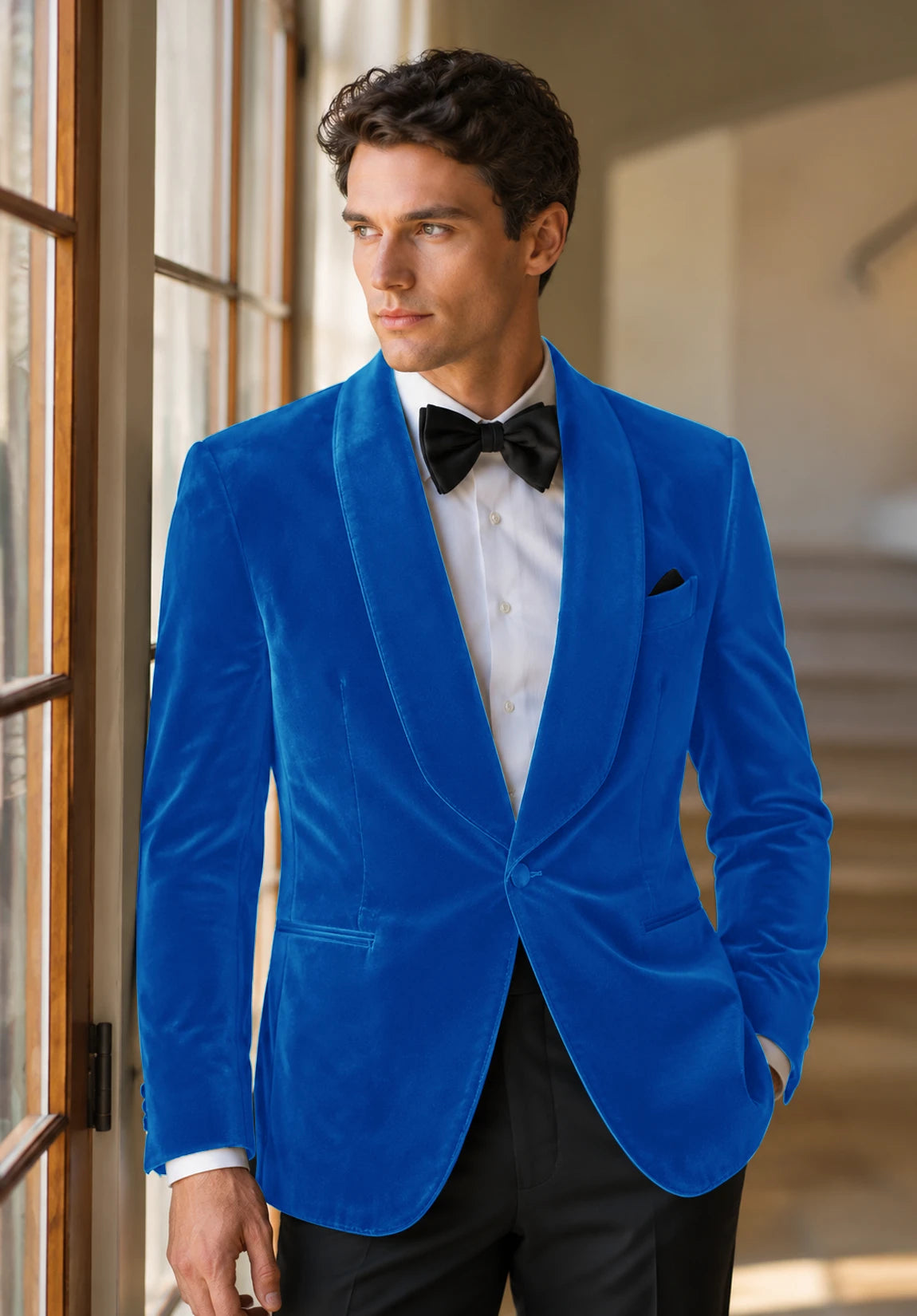Men's Royal Blue velvet jacket