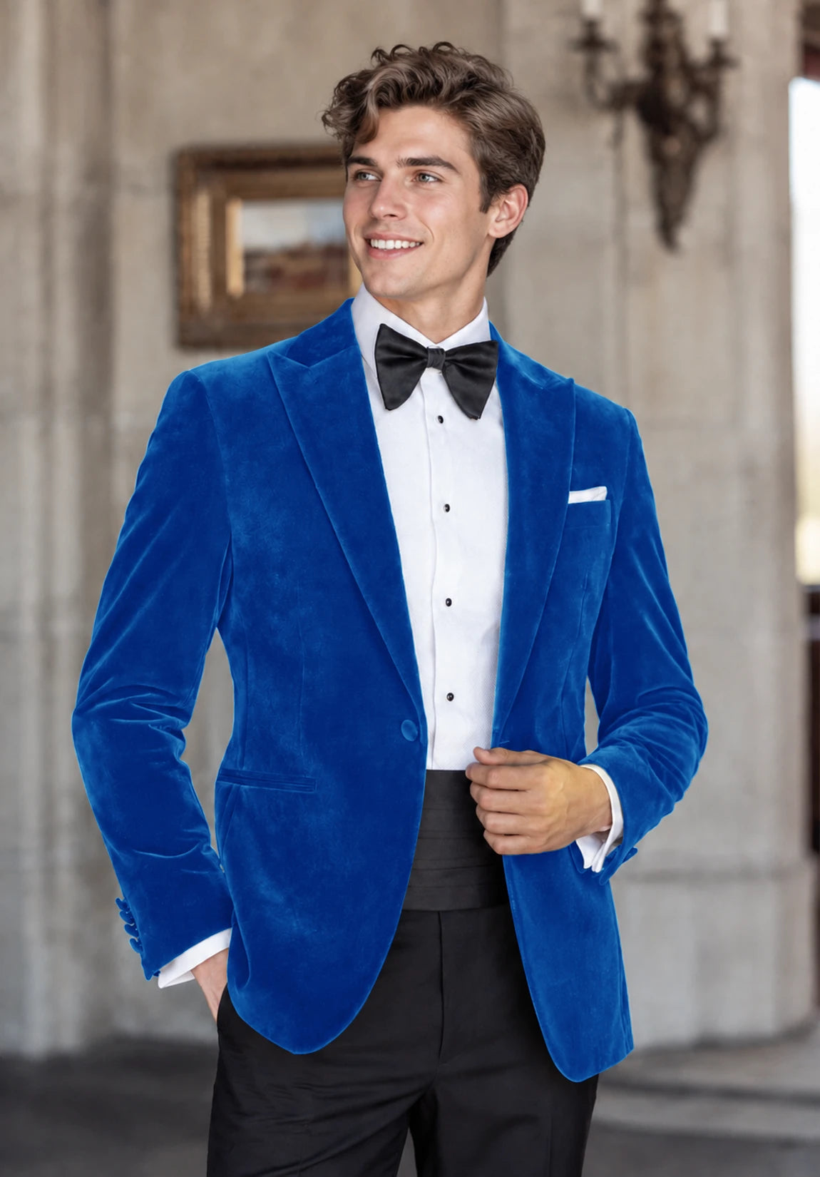 Men's Royal Blue velvet jacket