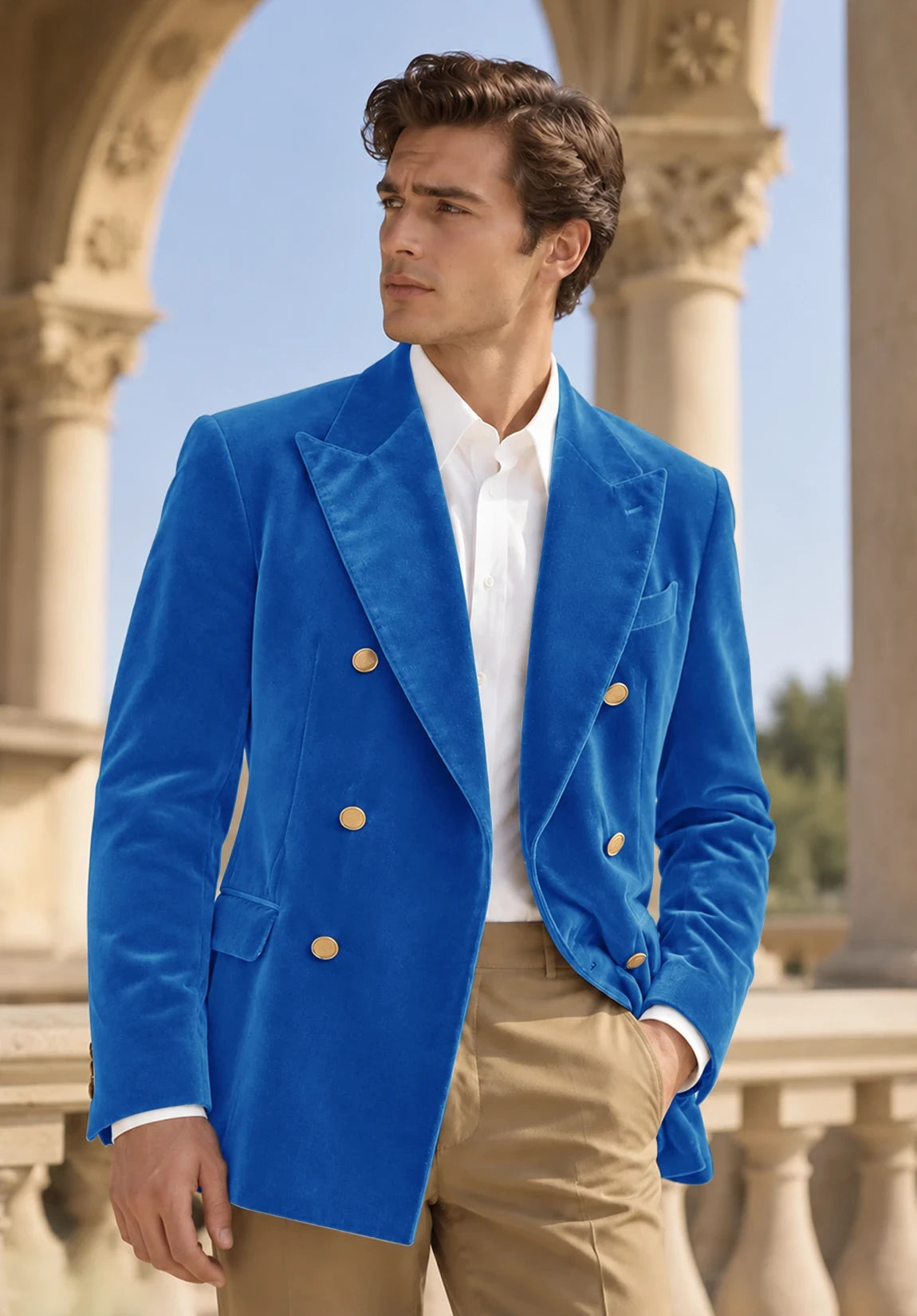 Men's Royal Blue velvet jacket