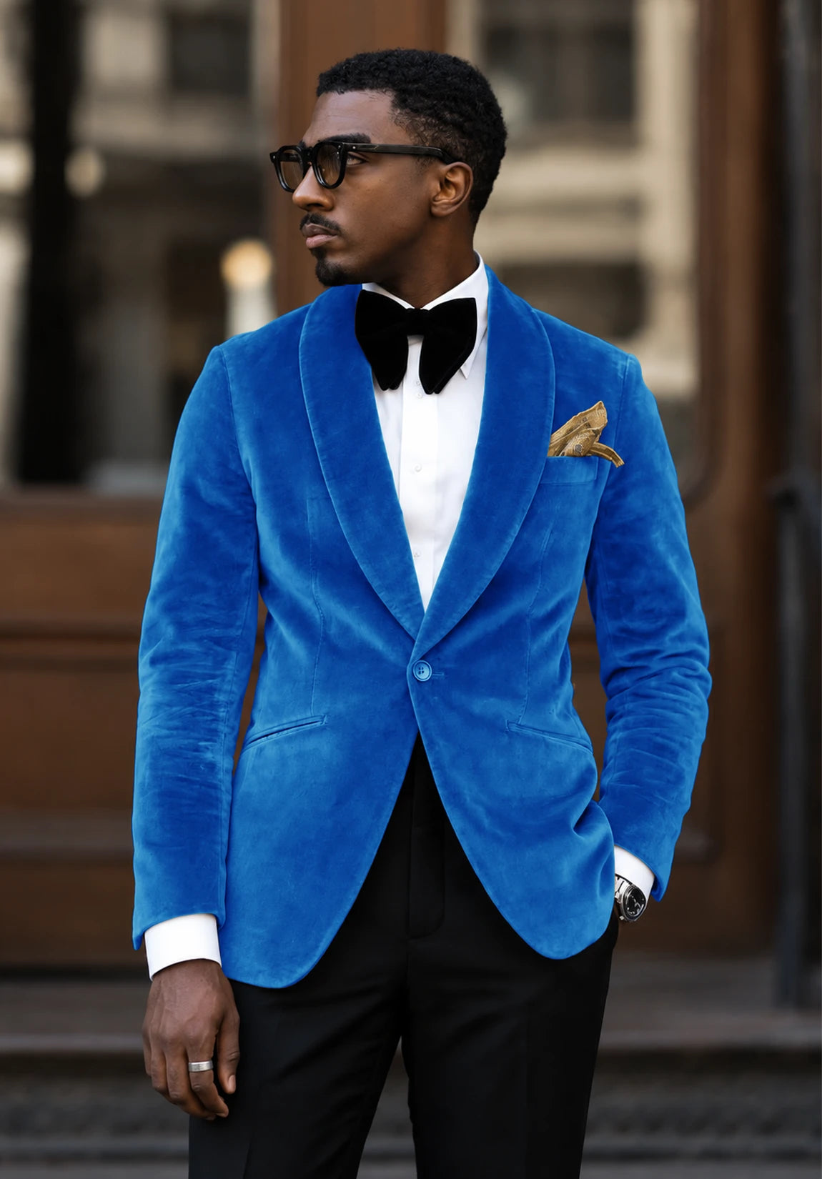 Men's Royal Blue velvet jacket