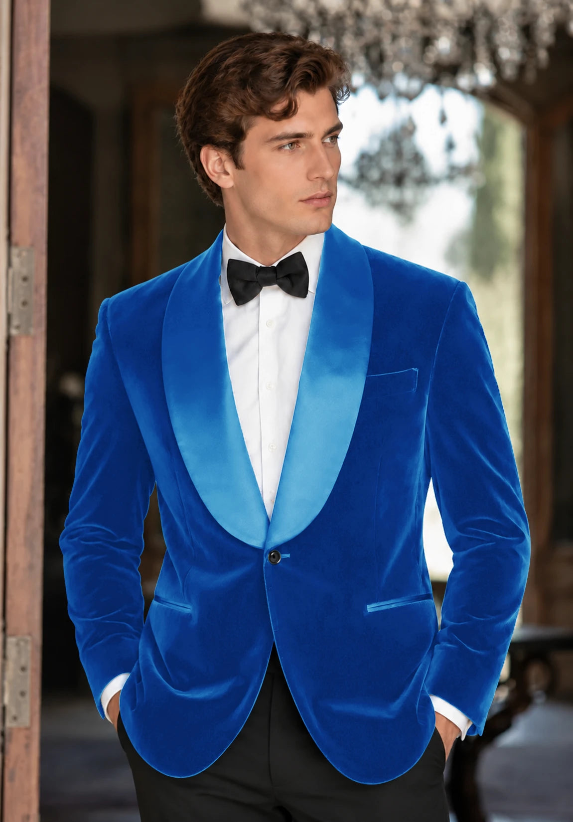Men's Royal Blue velvet jacket