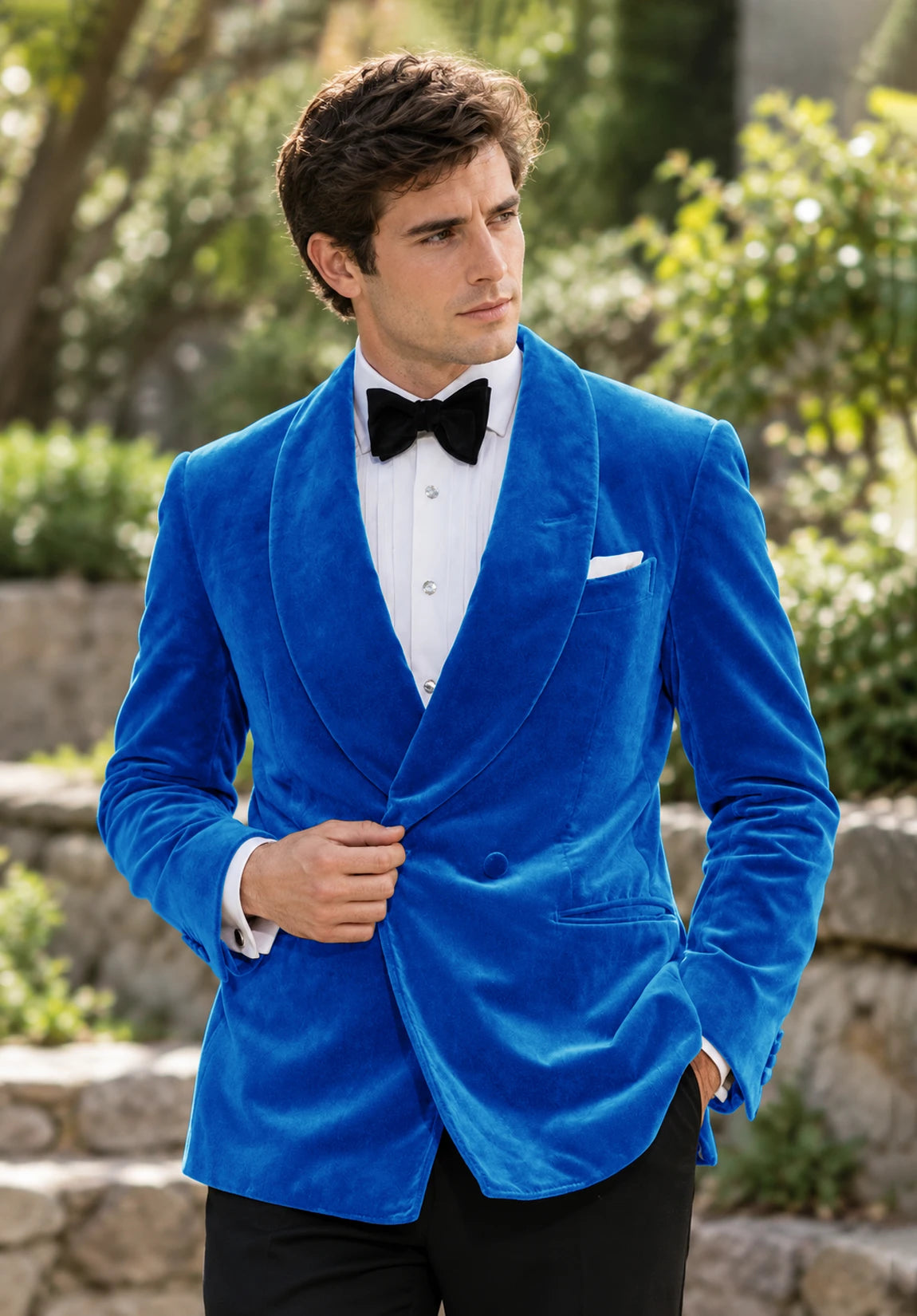 Men's Royal Blue velvet jacket