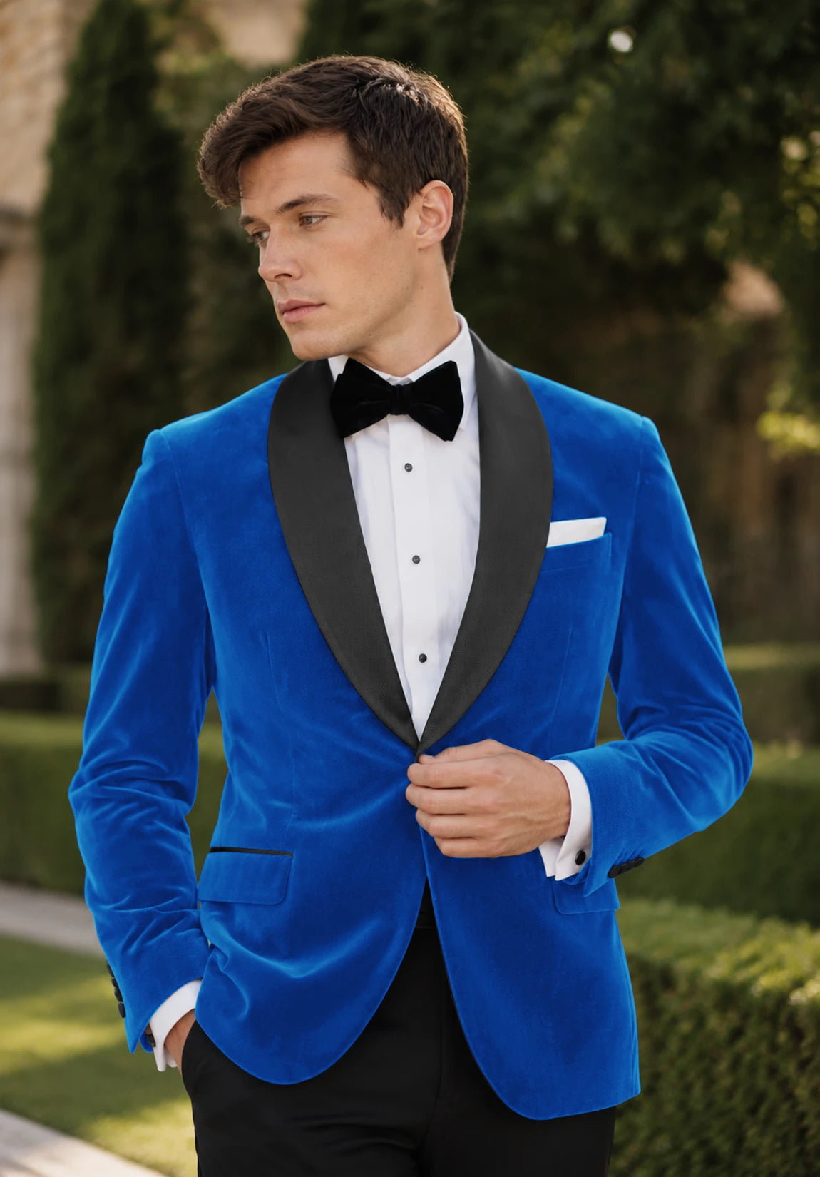 Men's Royal Blue velvet jacket