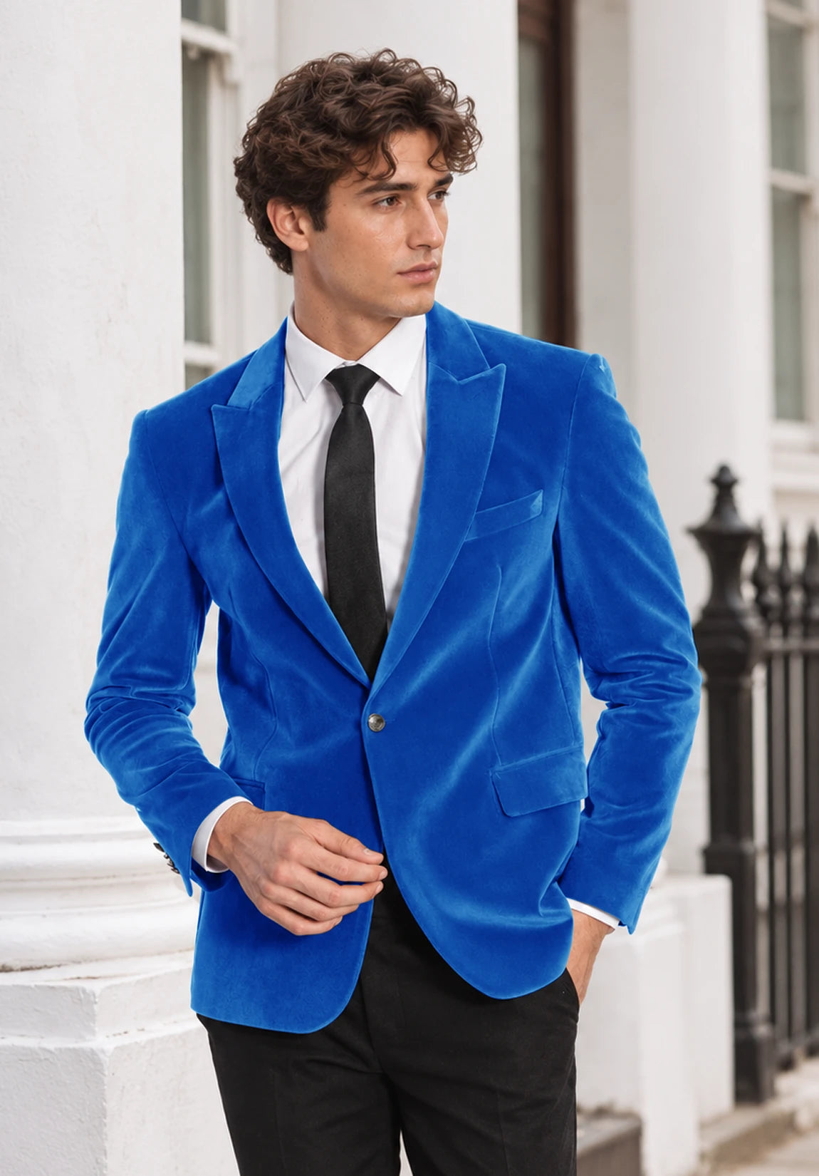 Men's Royal Blue velvet jacket