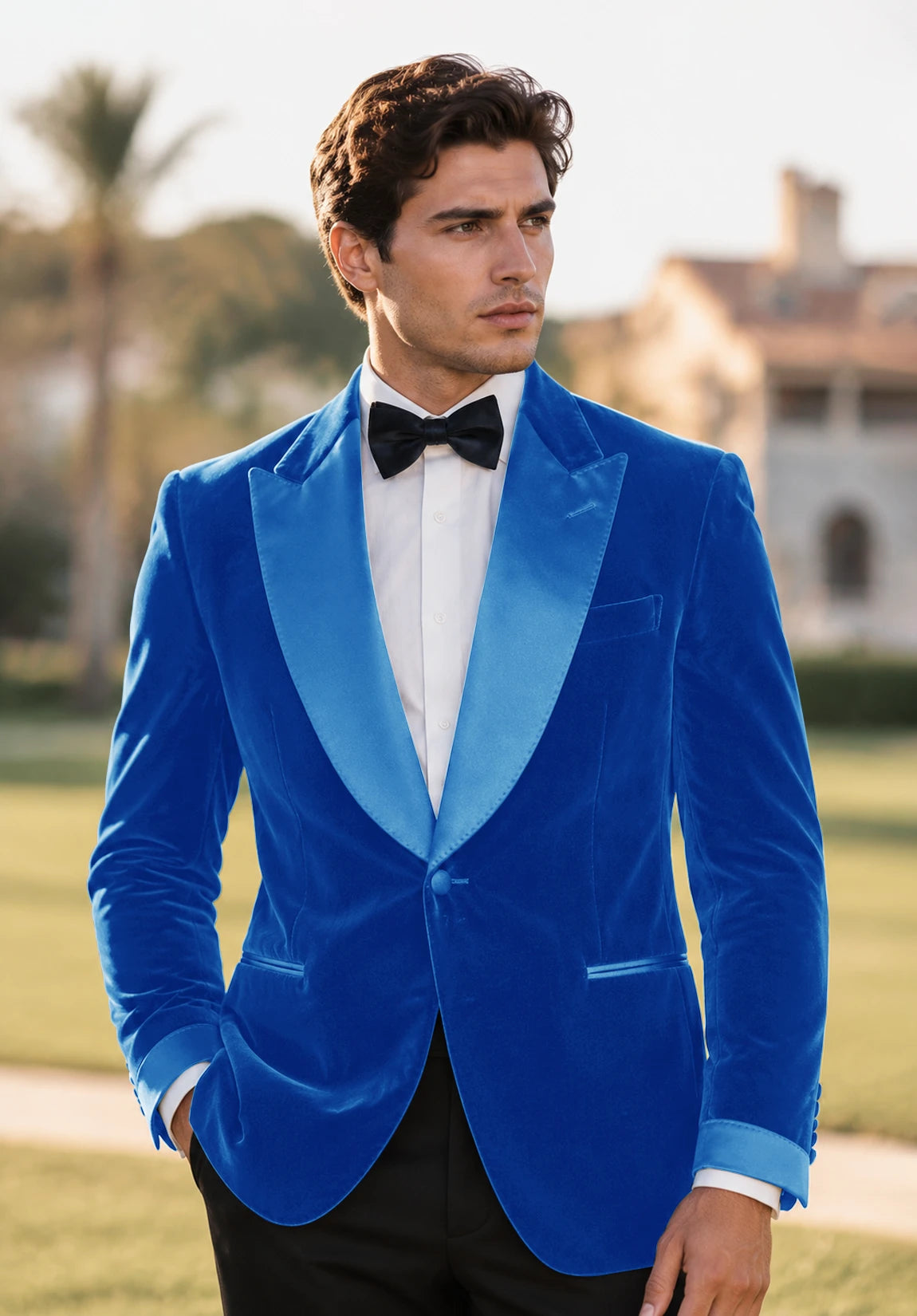 Men's Royal Blue velvet jacket