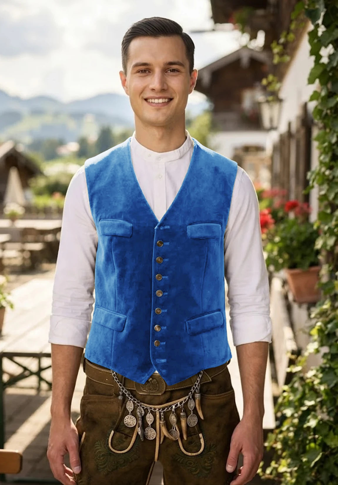 Men's royal blue vest