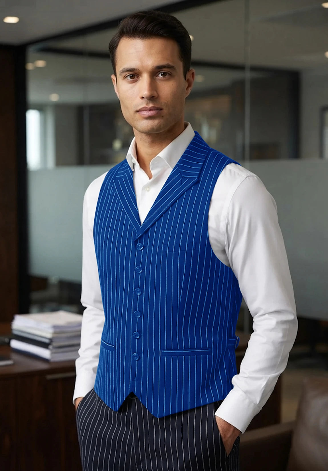 Men's royal blue vest