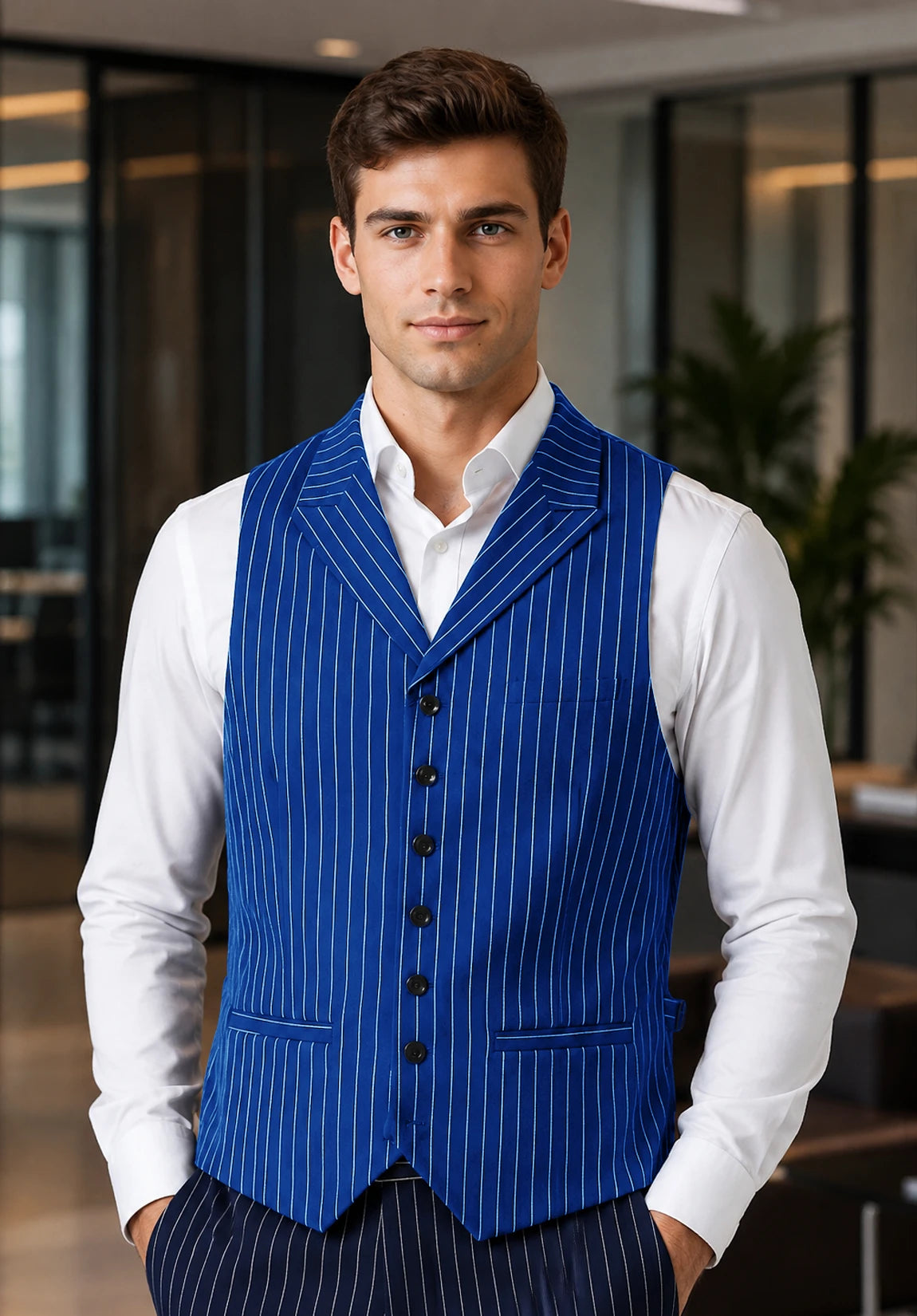 Men's royal blue vest