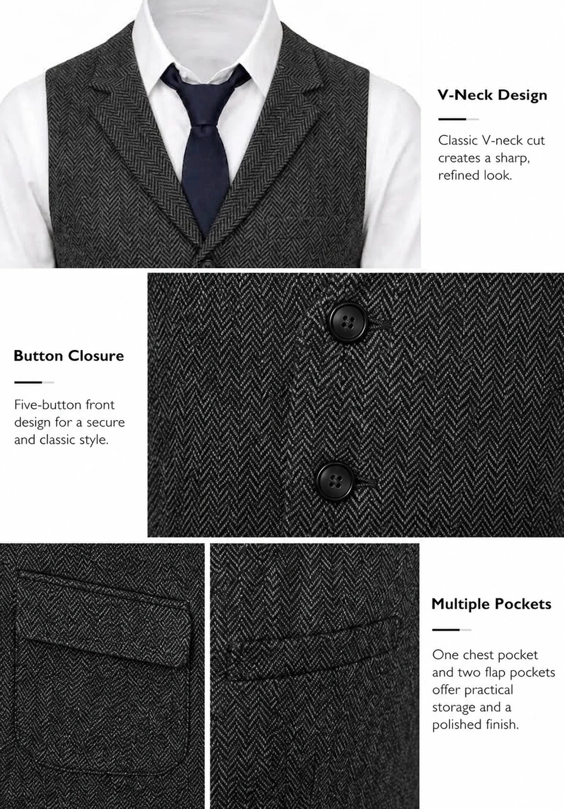 Men's tweed vest
