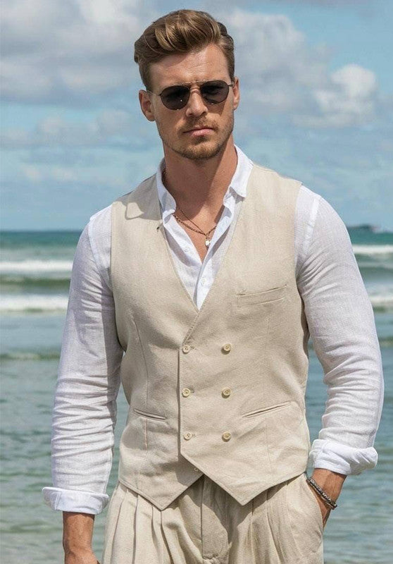 Men's Linen vest 