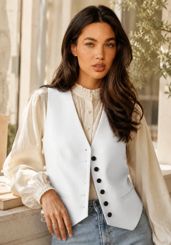 Women's white vest 