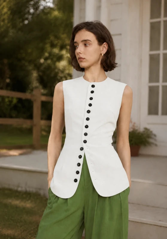 Women's white vest
