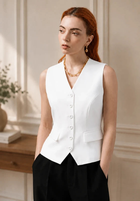 Women's white vest