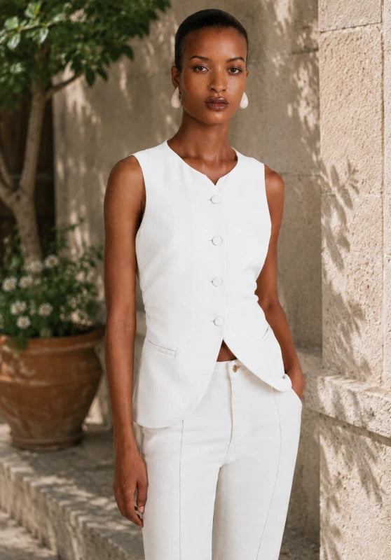 Women's white vest