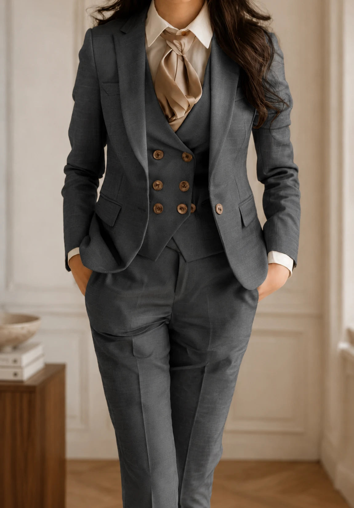 Women's Slim Fit Premium 3 Pieces Suit for Business