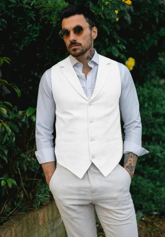 Men's Linen Vest