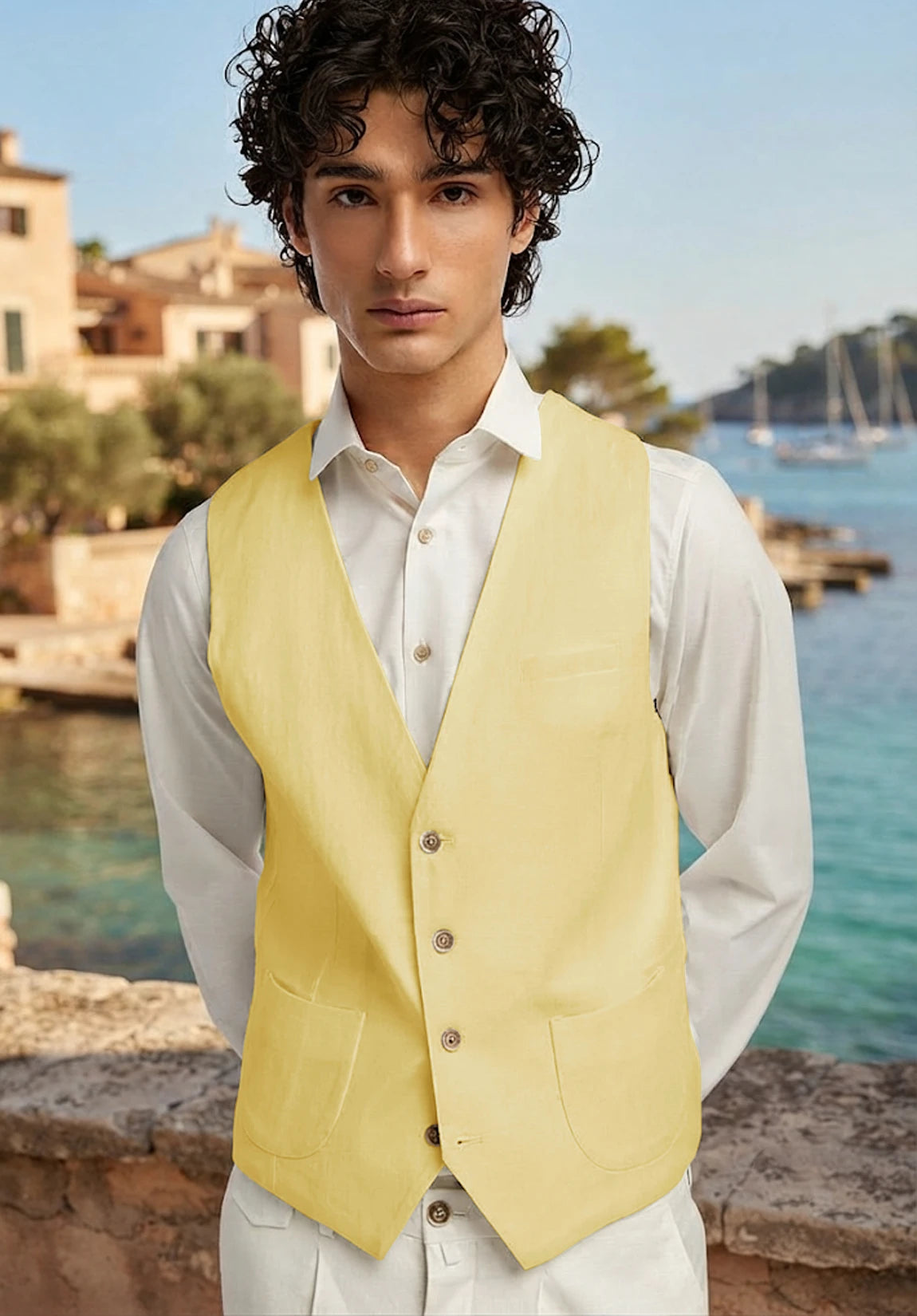 Men's yellow vest