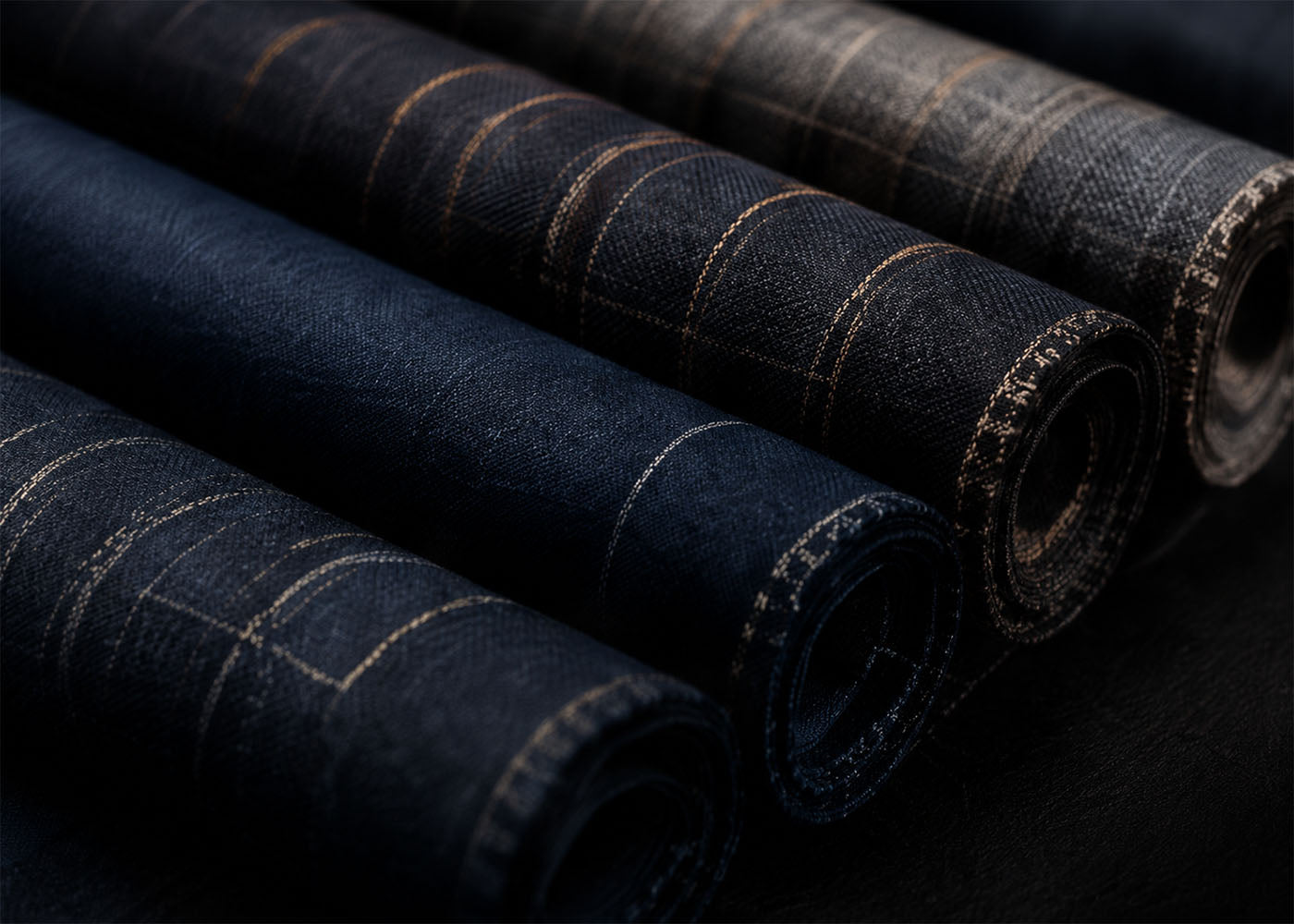 Premium fabric rolls selected for Drahance tailoring